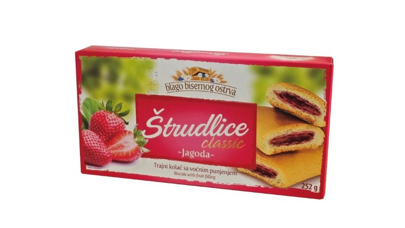 Pečivo štrúdličky jahoda XXL 252g