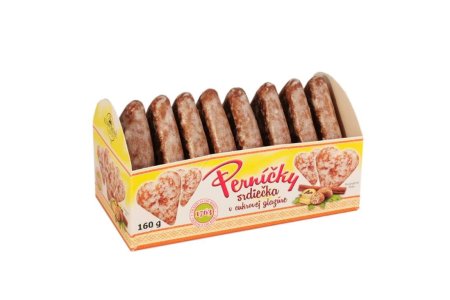 Perníčky srdiečka v cukrovej glazúre 160g