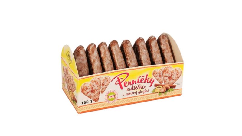 Perníčky srdiečka v cukrovej glazúre 160g