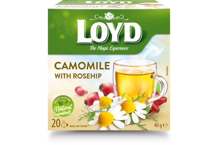 Čaj Loyd Harmanček šípka pyramídy 20x2g