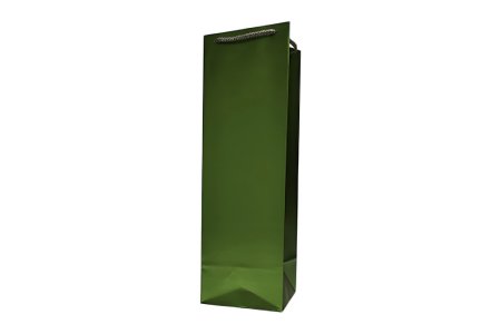 Taška Darčeková-Fľaša Metalic Satén Zelená 12x37x11cm