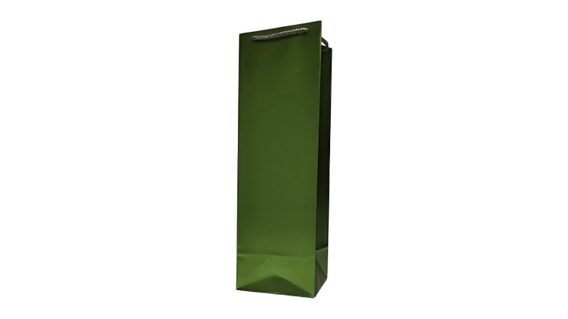 Taška Darčeková-Fľaša Metalic Satén Zelená 12x37x11cm