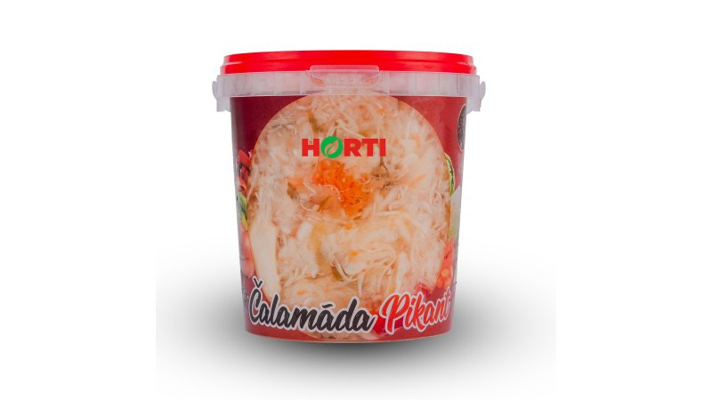 Jemne pikantná čalamáda - Zeleninový šalát v sladkokyslom náleve 870g HORTI