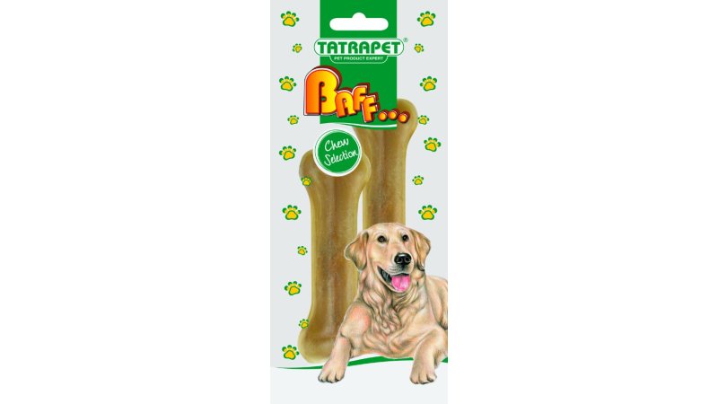 Pochúťka pes kosť byvol 11cm 2ks BAFF