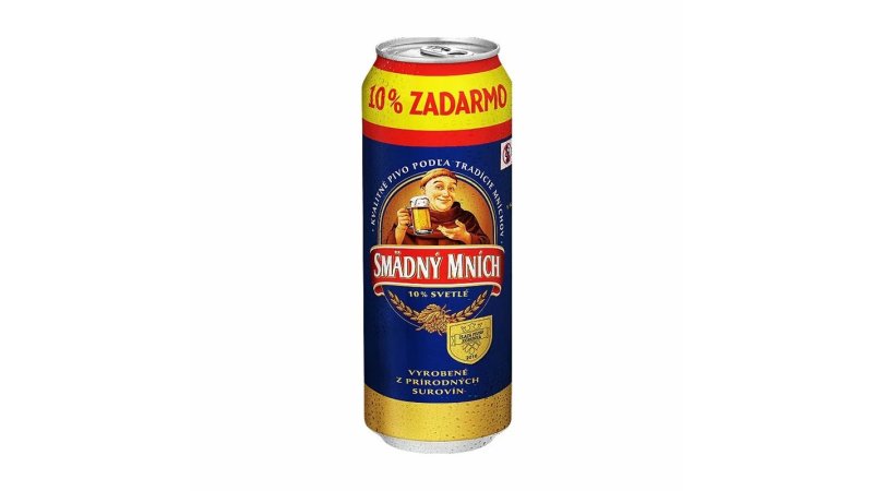 Pivo Smadny mnich 10% 0.5l+10% zdarma plech