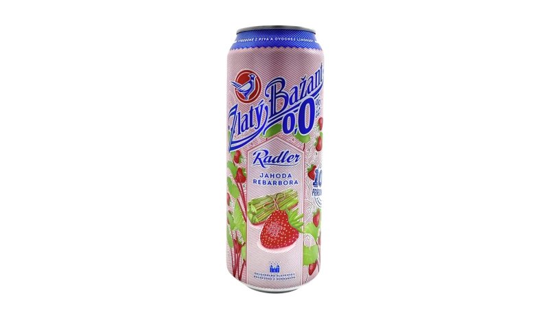 Radler Zlatý Bažant Jahoda-Rebarbora 0,0% 0,5l