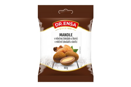 Mandle v mlieč.čokoláde so škoricou 80g ENSA