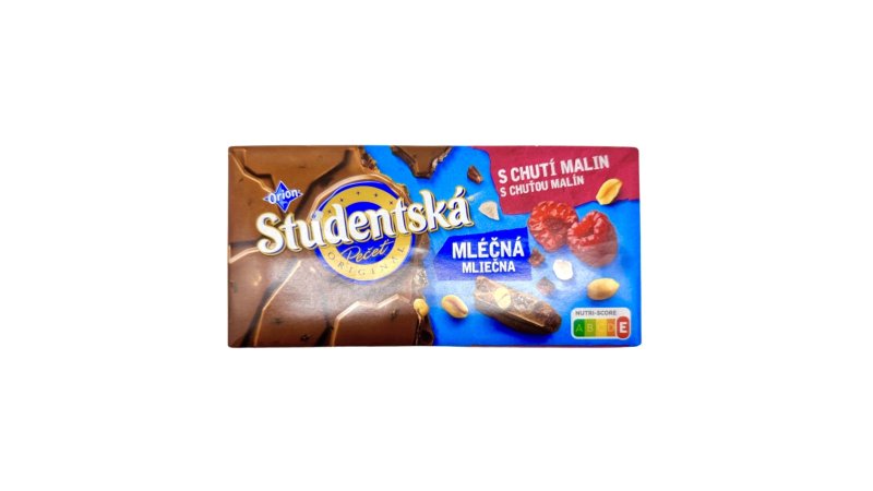 Čokoláda Študentská Pečať Mliečna Malina 170g