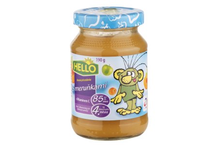Detská výživa Marhuľa 190g sklo Hello
