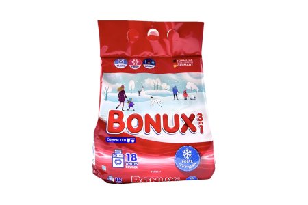 Prášok Bonux 3v1 Polar Ice Fresh 1,17Kg 18PD White