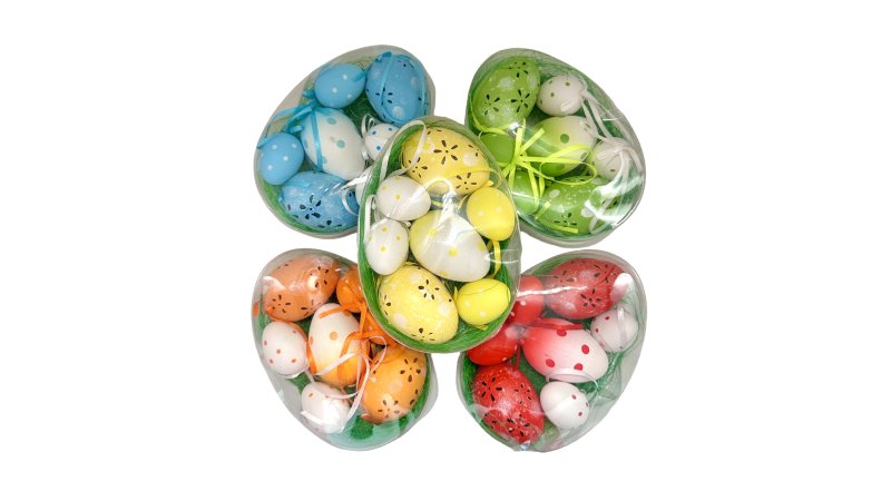Vajíčka veľkonočné 7 ks MIX v tráve