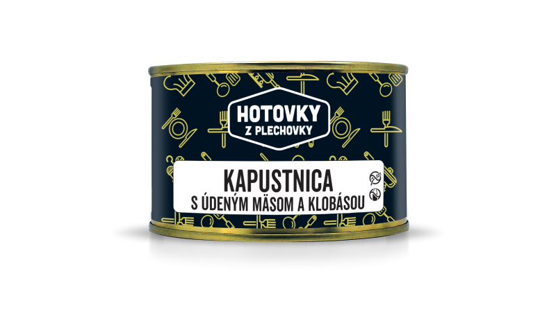 Polievka Kapustnica s údeným mäsom a klobásou 400ml